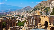 Sicília po stopách minulosti - Taormina, antické divadlo, Sicília, poznávací zájazd, Taliansko